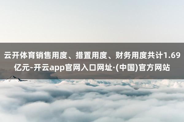 云开体育销售用度、措置用度、财务用度共计1.69亿元-开云app官网入口网址·(中国)官方网站