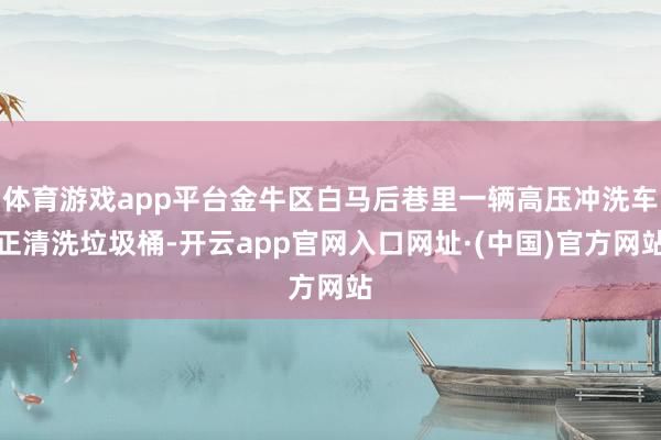 体育游戏app平台金牛区白马后巷里一辆高压冲洗车正清洗垃圾桶-开云app官网入口网址·(中国)官方网站