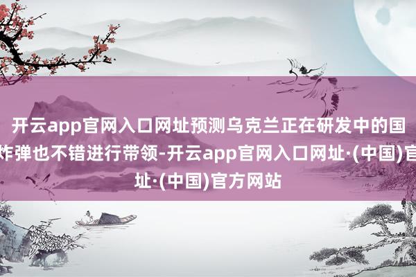 开云app官网入口网址预测乌克兰正在研发中的国产制导炸弹也不错进行带领-开云app官网入口网址·(中国)官方网站